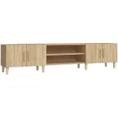 vidaXL Youuihom Armoire TV Sideboard Armoire décorative Armoire d'entrée Console Chêne Sonoma 180x31,5x40 cm Matériau bois Convient pour appartement, salon