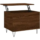 vidaXL Table basse marron imitation chêne 60x44,5x45 cm Bois composite