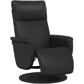 vidaXL Fauteuil relax avec repose-pieds Noir Similicuir