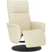 vidaXL Fauteuil relax avec repose-pieds Crème Similicuir