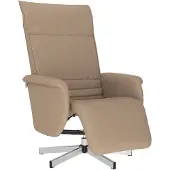 vidaXL Fauteuil relax avec repose-pieds Cappuccino-Brun Similicuir