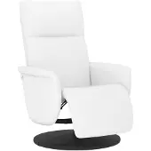 vidaXL Fauteuil relax avec repose-pieds Blanc Similicuir