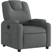 vidaXL Fauteuil relax gris foncé Tissu