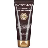 Raw Naturals , Supernatural, 100 % végétalien, shampooing, après-shampooing et gel douche 3 en 1, 200 ml