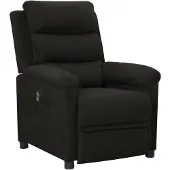 The Living Store Fauteuil relax électrique noir tissu