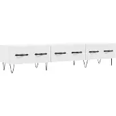 The Living Store Armoire TV Blanc 150x36x30 cm Bois composite