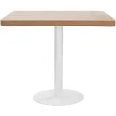 The Living Store Table de bistrot marron clair 80x80 cm MDF