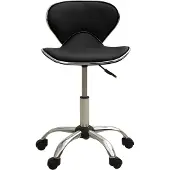 The Living Store Chaise de bureau Noir Similicuir
