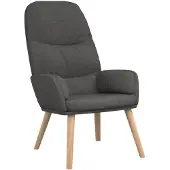 The Living Store Fauteuil relax gris foncé Tissu