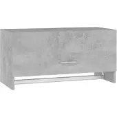 The Living Store Armoire gris béton 70x32,5x35cm Bois composite