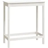 The Living Store Table de bar blanc 100x50x110 cm pin massif