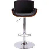 The Living Store Tabouret de bar noir similicuir