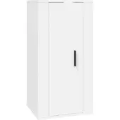 The Living Store Meuble TV mural blanc 40x34,5x80 cm