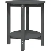 The Living Store Table basse Gris Ø 55x60 cm Pin massif