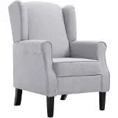 The Living Store fauteuil gris clair tissu
