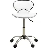 The Living Store Chaise de bureau Blanc Similicuir