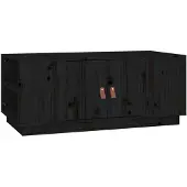 The Living Store Table basse noire 100x50x41 cm pin massif