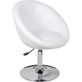 The Living Store Fauteuil Cocktail Blanc Similicuir