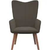 The Living Store fauteuil inclinable en velours gris foncé
