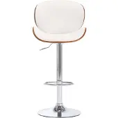 The Living Store Tabouret de bar blanc similicuir