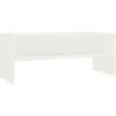 The Living Store Armoire TV Blanc 100x40x40 cm Bois composite