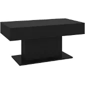 The Living Store Table basse noire 96x50x45 cm bois composite