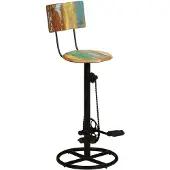 The Living Store Barhocker 2 Stk. Altholz Massiv