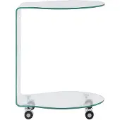 The Living Store Couchtisch 45x40x58 cm Heart Glass