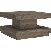 The Living Store Table basse grise 60x60x35 cm MDF