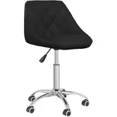 The Living Store Chaise de bureau pivotante noir similicuir