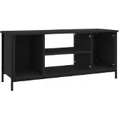 The Living Store Armoire TV noire 102x35x45 cm Bois composite