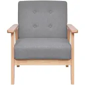 The Living Store fauteuil gris clair tissu