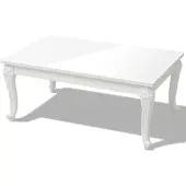 The Living Store Table basse 100x60x42 cm blanc brillant