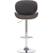 The Living Store Tabouret de bar en tissu gris