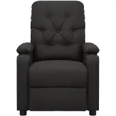 The Living Store Fauteuil relax noir tissu
