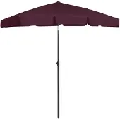 The Living Store Strandschirm Bordeauxrot 180x120 cm