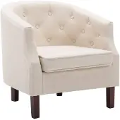 The Living Store Fauteuil Tissu beige