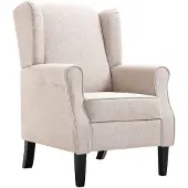 The Living Store Fauteuil Tissu beige