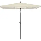 The Living Store Parasol avec mât 210x140 cm Sable
