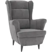 The Living Store fauteuil en velours gris clair