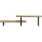 The Living Store Meuble TV 160x30x40 cm bois massif Mango