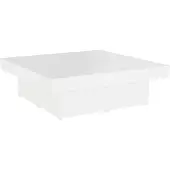 The Living Store Table basse blanche 90x90x28 cm bois composite