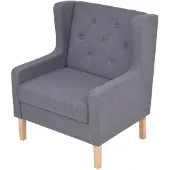 The Living Store fauteuil tissu gris