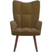 The Living Store Relaxsessel Braun Samt