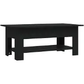 The Living Store Table basse noire 102x55x42 cm bois composite