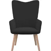 The Living Store Fauteuil relax noir velours
