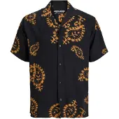 Jack & Jones Luke Party Short Sleeve Shirt Marron S Homme