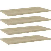vidaXL Panneau de bibliothèque 4pcs Chêne sonoma 60x30x1,5cm Aggloméré