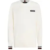 Tommy Hilfiger Global Stripe Crew NK MW0MW33502 Pulls, Beige (Calico), L Homme