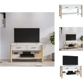 vidaXL Armoire TV Blanc 82x38x45 cm Bois composite - Meuble TV